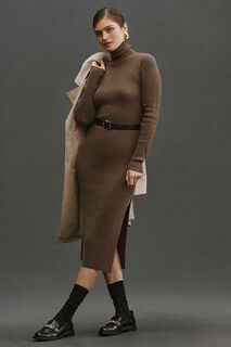 Кашемировое платье-свитер Reformation Robin, коричневый