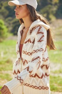 Кардиган Varley Brooke Fairisle, нейтральный мотив