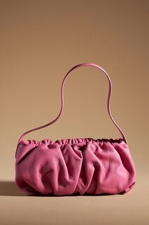 Кожаная сумка через плечо Scrunch Anthropologie, розовый