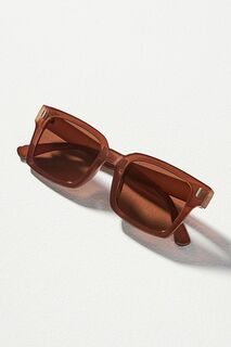 Коричневые солнцезащитные очки I-SEA Wayfarer, коричневый