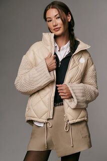 Куртка Noize Alejandra с вязаными рукавами, темно-коричневый
