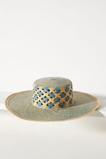 Шляпа Elegancia в тропическом стиле, синий