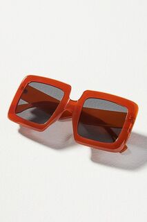 Солнцезащитные очки I-SEA Mod квадратные большого размера, оранжевый