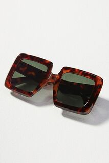 Солнцезащитные очки I-SEA Mod квадратные большого размера, коричневый