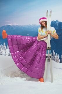 Макси-юбка-пуховик Maeve Ski Puffer, фиолетовый