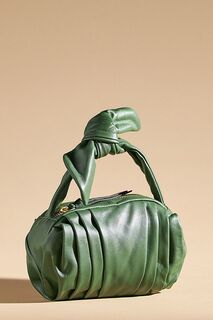 Мини-сумка Anthropologie со складками и верхним узлом, зеленый