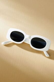 Солнцезащитные очки Anthropologie овальные, белый