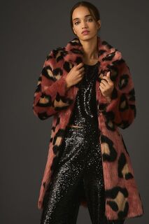 Пальто Unreal Fur La Farfalla из искусственного меха, розовый