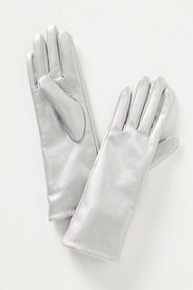 Перчатки Maeve средней длины из искусственной кожи, серый