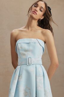 Платье Sachin &amp; Babi Brielle без бретелек с поясом, светло-синий