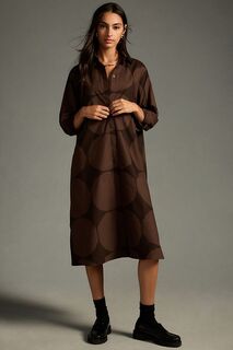 Платье-рубашка Marimekko Runoelma Kivet, коричневый