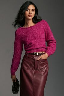 Пуловер By Anthropologie Eyelash, розовый