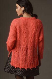 Свитер Posey Stitchy Anthropologie рваный, розовый