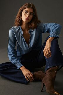 Рубашка Cloth &amp; Stone на пуговицах, denim