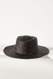Шляпа-канотье Elegancia Tropical соломенная, черный