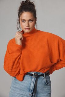 Пуловер Pilcro в рубчик, оранжевый