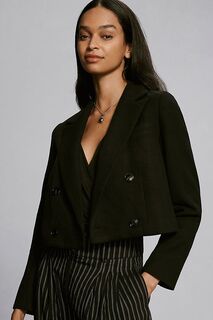 Пиджак костюмный Maeve с фактурной текстурой, черный
