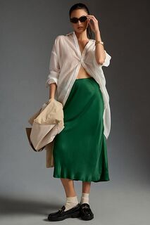 Юбка-комбинация Anthropologie The Tilda, лесной