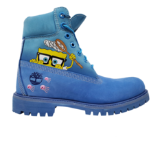 Губка Боб Квадратные Штаны x 6-дюймовые водонепроницаемые ботинки премиум-класса Timberland, синий