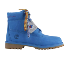 Молодежные водонепроницаемые ботинки премиум-класса Champion x 6 дюймов Timberland, синий