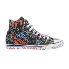 Кроссовки Vetements Graffiti Hi Top, черный