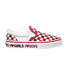 Классические детские слипоны Vans, красный