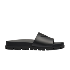 Шлепанцы Prada Rubber Slide, черный