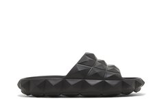 Шлепанцы Valentino Roman Stud Turtle Slide, черный