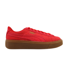 Кроссовки Wmns Basket Platform Woven Puma, красный