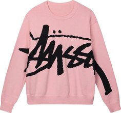 Свитер Stussy Stock Sweater &apos;Pink&apos;, розовый