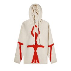 Худи JW Anderson Anchor Logo Hoodie &apos;White/Orange&apos;, белый