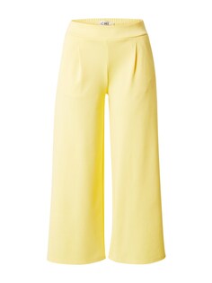 Широкие брюки со складками спереди Ichi KATE, желтый