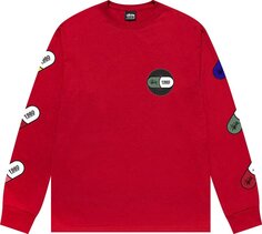 Лонгслив Stussy Capsule Long-Sleeve Tee &apos;Dark Red&apos;, красный