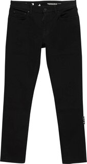 Джинсы Off-White Diag Pocket Skinny Jeans &apos;Black&apos;, черный
