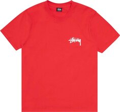 Футболка Stussy Fuzzy Dice Tee &apos;Red&apos;, красный