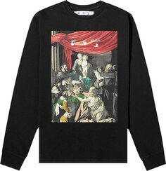 Лонгслив Off-White Caravaggio Painting Long-Sleeve Tee &apos;Black&apos;, черный