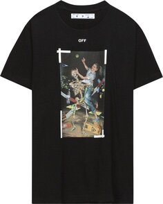 Футболка Off-White Pascal Print Slim Tee &apos;Black/White&apos;, черный