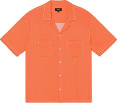 Рубашка Stussy Contrast Pick Stitched Shirt &apos;Peach&apos;, оранжевый