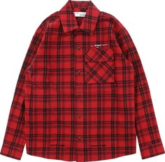 Рубашка Off-White Flannel Check Shirt &apos;Red&apos;, красный