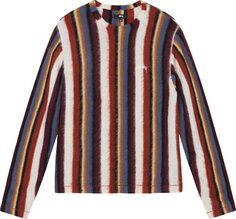 Толстовка Stussy Vertical Striped Knit Crew &apos;Rust&apos;, оранжевый