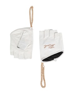 Перчатки без пальцев Karl Lagerfeld K/signature Chain, белый