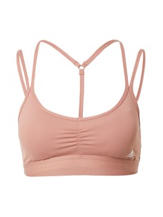 Спортивный бюстгальтер без косточек Adidas Essentials Light-Support, светло-коричневый