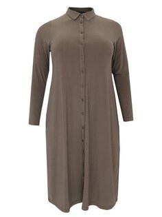 Рубашка-платье Yoek Dolce, коричневый