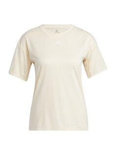 Рубашка для выступлений Adidas TRNG 3S TEE, кремовый/шерстяной белый