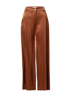 Широкие брюки со складками Patrizia Pepe, коричневый