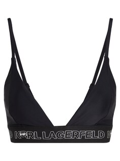 Треугольный топ бикини Karl Lagerfeld, черный