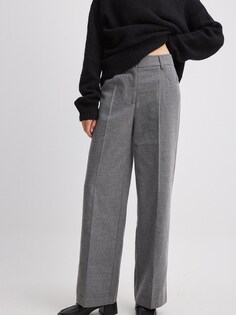 Широкие брюки со складками NA-KD, темно-серый