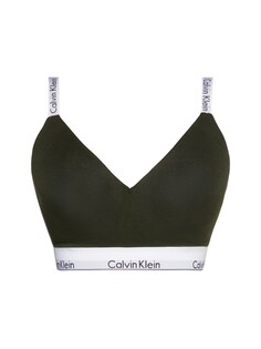 Бюстгальтер без косточек Calvin Klein, темно-зеленый