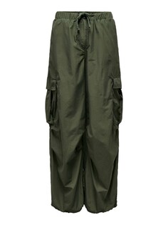 Широкие брюки-карго Only, зеленый