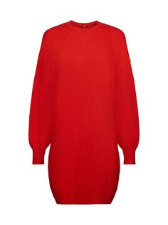 Вязанное платье Esprit, красный